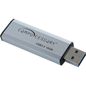 Compucessory Flash Drive, USB 3.0, 16GB, 2-1/10"Wx3/4"Lx1/4"H, Silver (CCS26469) View Product Image