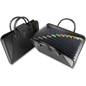 C-Line Expanding File,w/ Handles,13-Pockets,Holds 300 Sheets,BK (CLI48211) View Product Image