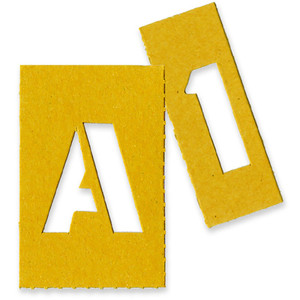 Chartpak Stencil Numbers/Letters, f/Painting, 1", 35/ST, Yellow (CHA01550) View Product Image