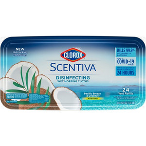Clorox Scentiva Disinfecting Wet Mopping Pad Refills, Bleach-Free (CLO32034) View Product Image