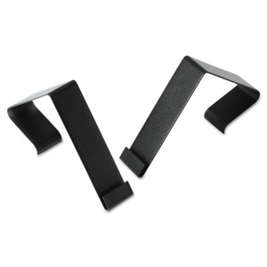 Quartet Cubicle Partition Hangers, For 1.5" to 2.5" Thick Partition Walls, Black, 2/Set (QRTMCH10) View Product Image