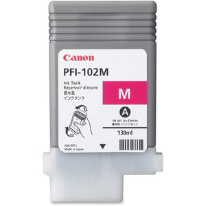 Canon PFI-102M Original Inkjet Ink Cartridge - Magenta - 1 Each - Inkjet - Magenta Product Image 