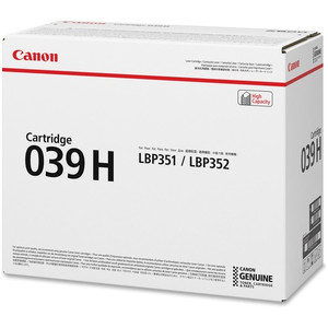Canon HY Toner Cartridge, 25,000 Page Yield, Black (CNMCRTDG039H) View Product Image