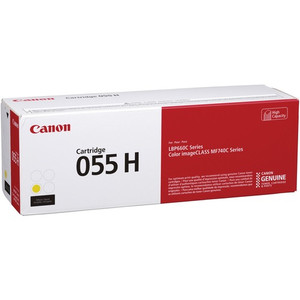 Canon 055H Original High Yield Laser Toner Cartridge - Yellow - 1 Each Product Image 