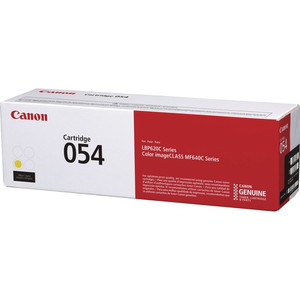 Canon 054 Original Laser Toner Cartridge - Yellow - 1 Each (CNMCRTDG054Y) View Product Image