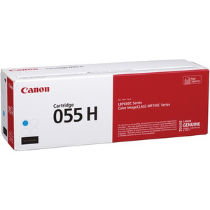 Canon 055H Original High Yield Laser Toner Cartridge - Cyan - 1 Each (CNMCRTDG055HC) View Product Image