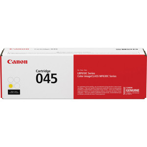 Canon 045 Original High Yield Laser Toner Cartridge - Yellow - 1 Each (CNMCRTDG045Y) View Product Image