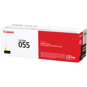 Canon 055 Original Laser Toner Cartridge - Yellow - 1 Each (CNMCRTDG055Y) View Product Image