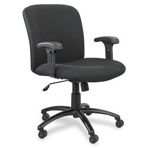 Uber Big/tall Series Mid Back Chair, Fabric, Supports Up To 500 Lb, 18.5" To 22.5" Seat Height, Black (SAF3491BL) View Product Image