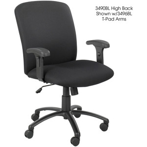 Uber Big/tall Series High Back Chair, Fabric, Supports Up To 500 Lb, 19.5" To 23.5" Seat Height, Black (SAF3490BL) View Product Image