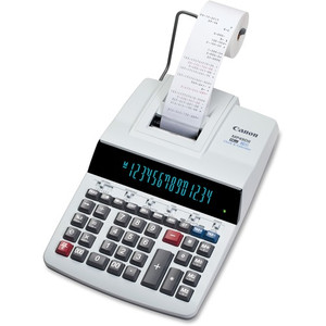 Canon MP49DII Desktop Printing Calculator - Dual Color Print - Dot Matrix - 4.8 lps - Heavy Duty, Extra Large Display, Auto Power Off, Clock, Calendar, Sign Change, Item Count - 14 Digits Product Image 