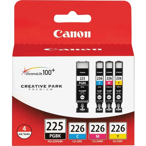 Canon Ink Cartridges, f/Pixma IP4820, 4/PK, MA/YW/CYN/BK (CNMPGI225CLI226) View Product Image