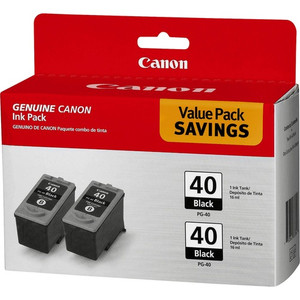 Canon Ink Cartridge, 2/PK, Black (CNMPG40TWINPK) View Product Image