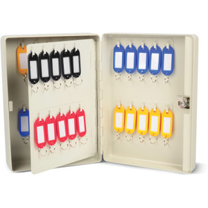 Carl Mfg Key Cabinet, Security, 38 Key, 7"Wx10-3/10"Lx3-1/2"H, Ivory (CUI80038) View Product Image