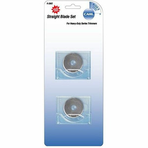 CARL Rotary Trimmer Straight Blade Set - 1.10" Length - Straight Style - Steel - Silver Product Image 