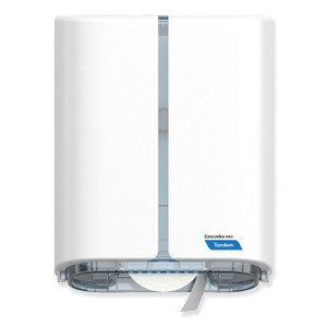 Cascades PRO Tandem Single Roll Jumbo Bathroom Tissue Dispenser, 10.75 x 5.56 x 13.72, White View Product Image