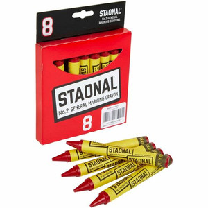 Crayola No. 2 Staonal Marking Wax Crayons - 5" Length x 0.5" Diameter - Red Product Image 