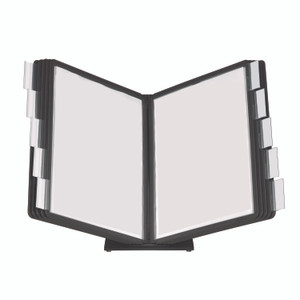 Durable VARIO Document Holder, 10 Panels 15.5 x 6.5 x 10.75, Black Borders View Product Image