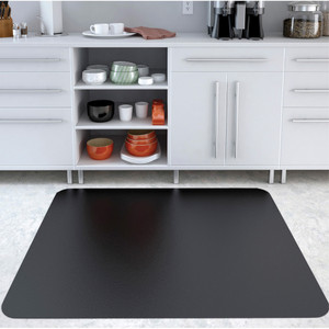 Deflecto Rectangular Chairmat, Hard Floor, 46"x60", Black (DEFCM21442FBLK) View Product Image