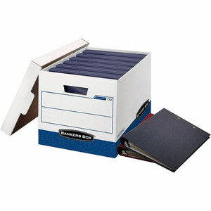 Bankers Box Binderbox Binder Storage Box - Internal Dimensions: 12.25" Width x 18.50" Depth x 12" Height - External Dimensions: 13.1" Width x 20.1" Depth x 12.4" Height - Media Size Supported: Letter, Legal - Lift-off Closure - Heavy Duty Product Image 