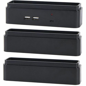 DAC Stax MP-232 Monitor Riser Block Kit with 2 USB Charging Ports - 6" Width x 1.50" Depth x 1.50" Height - Adjustable, Stackable, Adjustable Height Product Image 