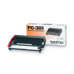 Brother PC-301 Thermal Transfer Print Cartridge, 250 Page-Yield, Black (BRTPC301) View Product Image