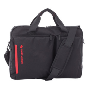 Swiss Mobility Stride Executive Briefcase, Fits Devices Up to 15.6", Polyester, 4 x 4 x 11.5, Black (SWZEXB1020SMBK) View Product Image