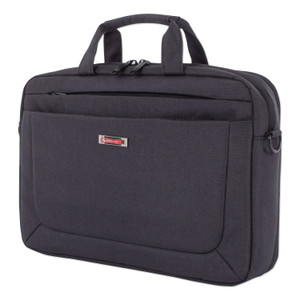 Swiss Mobility Cadence 2 Section Briefcase, Fits Devices Up to 15.6", Polyester, 4.5 x 4.5 x 16, Charcoal (SWZEXB1009SMCH) View Product Image