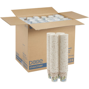 Dixie Foods Hot Cups, Insulated Paper, 12oz, 160/PK, 6/CT, Multi (DXE5342CDSBPCT) View Product Image