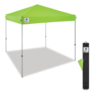 ergodyne Shax 6010 Lightweight Pop-Up Tent, Single Skin, 10 ft x 10 ft, Polyester/Steel, Lime, Ships in 1-3 Business Days (EGO12910) View Product Image