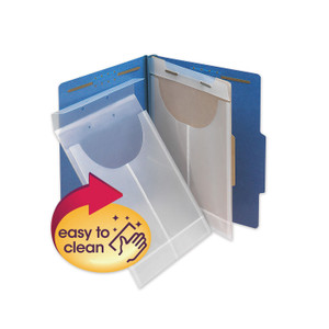 Smead Two-Hole Letter/Legal Poly Expanding Jackets, 2-Hole Punched, Letter/Legal Size, Clear, 24/Box View Product Image