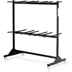 Safco Double Tier Chair Cart - 840 lb Load Capacity - 4 Casters - 4" Caster Size - Steel - 64.50" Width x 33.50" Depth x 70.25" Height Product Image 