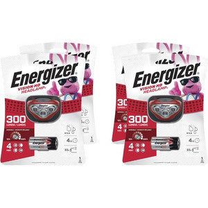 Energizer Vision HD LED Headlamp - LED - 150 lm Lumen - 3 x AAA - Impact Resistant, Water Resistant, Shatter Proof - Red Product Image 