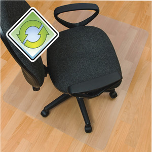 FloorTex Chair Mat, f/ Hard Floor, 30"Wx48"L, Clear (FLRECO123048AEP) View Product Image