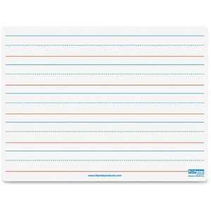 Flipside Products Magnetic Dry Erase Board, 9"x12", Ruled, Red/Blue (FLP10076) View Product Image