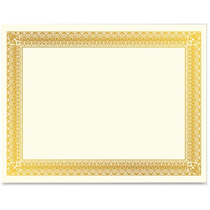 Geographics Gold Foil Certificate, Hvy-Wt, 15/PK, Gold (GEO47829) View Product Image