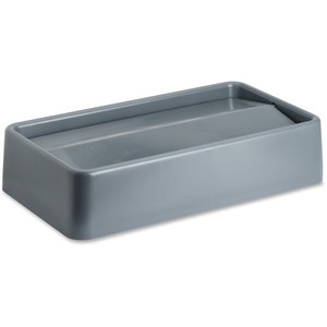 Genuine Joe Space-Saving Container Swing Lid - Rectangular - Gray - (GJO02343) Product Image 