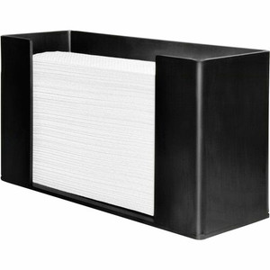 Genuine Joe Folded Paper Towel Dispenser - C Fold, Multifold Dispenser - 6.8" Height x 11.5" Width x 4.1" Depth - Acrylic - Black - Wall Mountable - (GJO11524) Product Image 