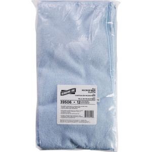 Genuine Joe Microfiber Cloth, Glass/Mirror Cleaning, 12/BG, 16"x16",BE (GJO39506) View Product Image