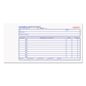 Rediform Material Requisition Book, Two-Part Carbonless, 7.88 x 4.25, 50 Forms Total (RED1L114) View Product Image