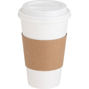 Genuine Joe Hot Cup Sleeves, 10-16oz., Corrugated, 1000/CT, Brown (GJO19049CT) View Product Image