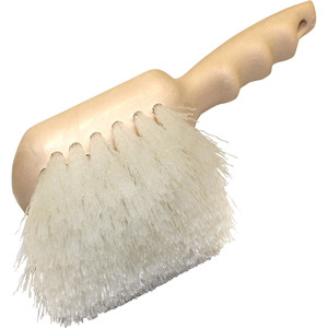Genuine Joe Utility Brushes, w/Eyelet, Nylon, 9" Handle, 12/CT, White (GJO98215CT) View Product Image