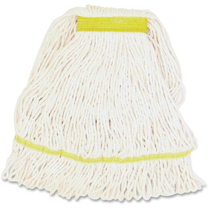 Genuine Joe GJOSWH1B, Narrow Band Blend Small Mophead, 1 Each, White (GJOSWH1B) View Product Image