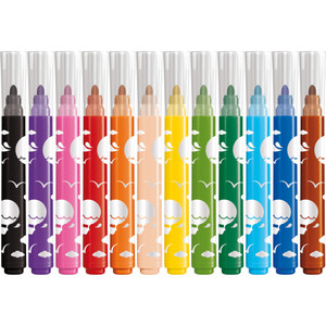 Helix Marker, Washable Ink, 0.5mm Safety Tip, 12/PK, Assorted (HLX846020) View Product Image