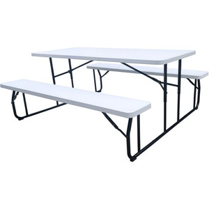 Iceberg Folding Picnic Table - 17.5" Height x 72" Width x 12" Depth Bench, 29" Height x 72" Width x 29" Depth Table Top Product Image 