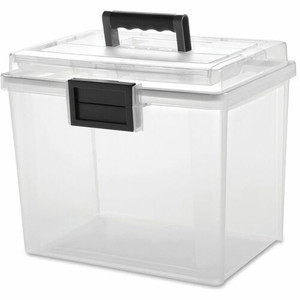 IRIS Weather Tight Portable File Box - External Dimensions: 13.7" Length x 10.2" Width x 11.9" Height - 4.75 gal - Media Size Supported: Letter 8.50" x 11" - Latching Closure - Heavy Duty Product Image 