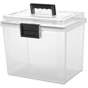 Iris Weather Tight Portable File Box, 19Qt, 11.5x10.4"x13.8", CL (IRS110350) View Product Image