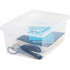 Iris Storage Box, Snap-Tight Lid, 17-Quart, Clear (IRS200410) View Product Image