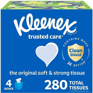 Kleenex Trusted Care Tissues - 2 Ply - 8.20" Width x 8.40" Length - White - 70/Box - (KCC50184) Product Image 