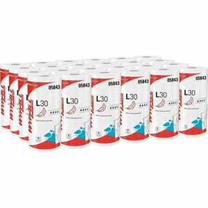 Wypall GeneralClean L30 Heavy Cleaning Towels - 11" Width x 10.40" Length - 70 Sheets/Roll - White Product Image 